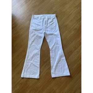 HUDSON White Size 32 "Park" Taylor High Waist Flare Pockets cuirvy Jeans m27